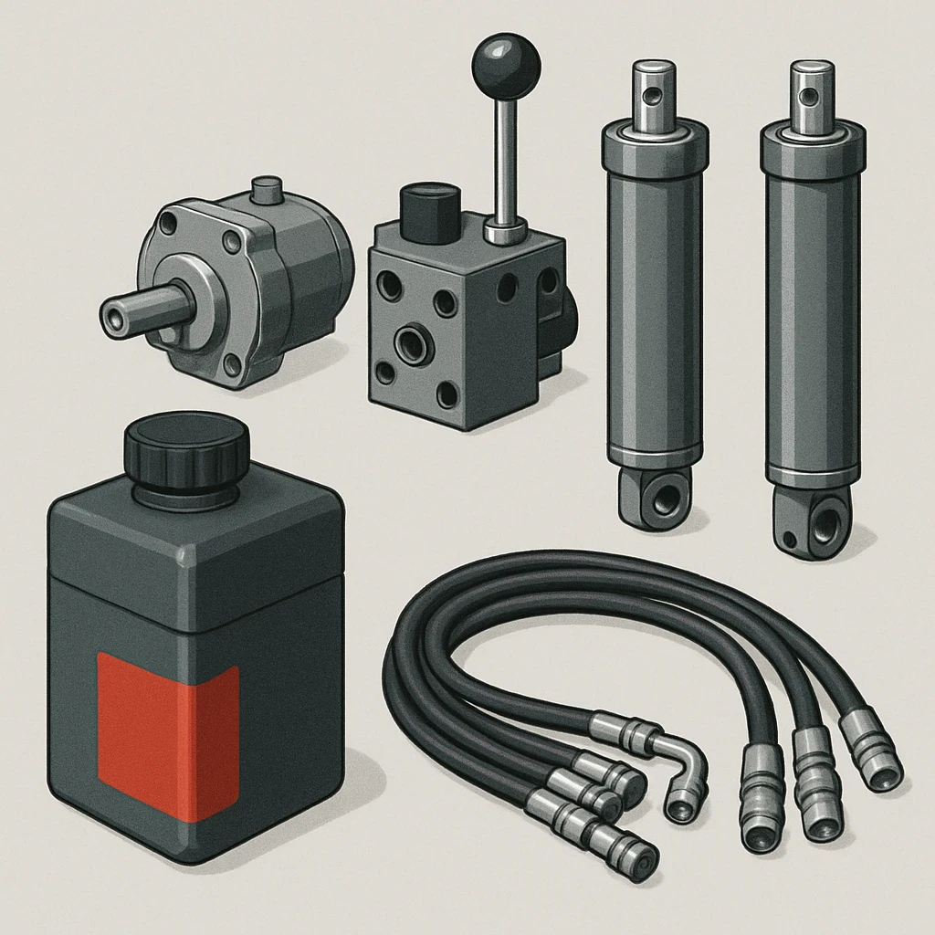 Jakie części są potrzebne do podnośnika hydraulicznego?